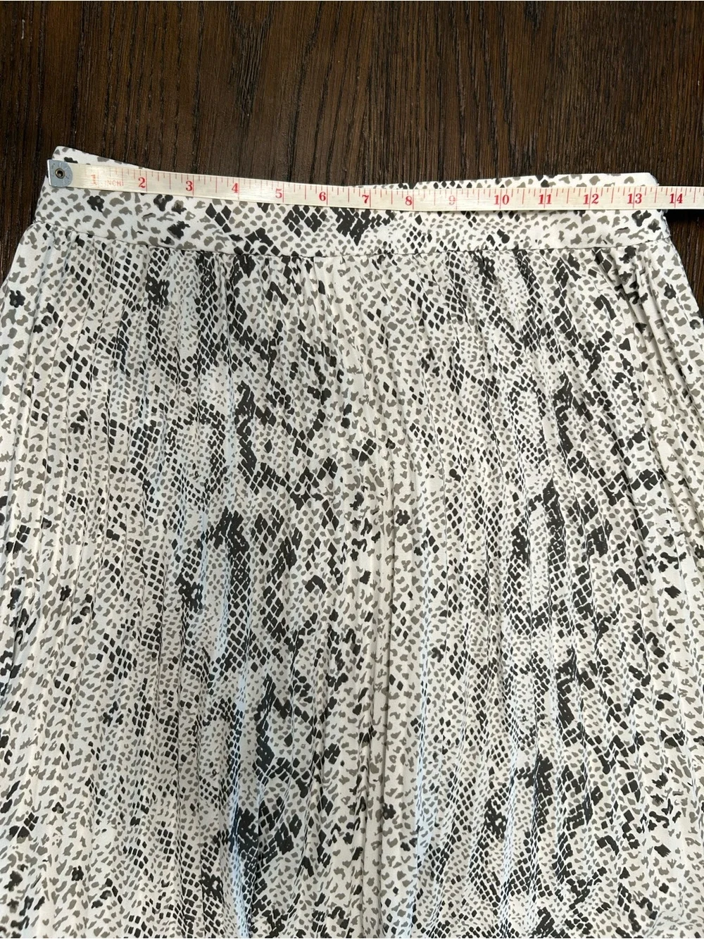 J. Crew Snake-Print Midi Skirt in White and Gray